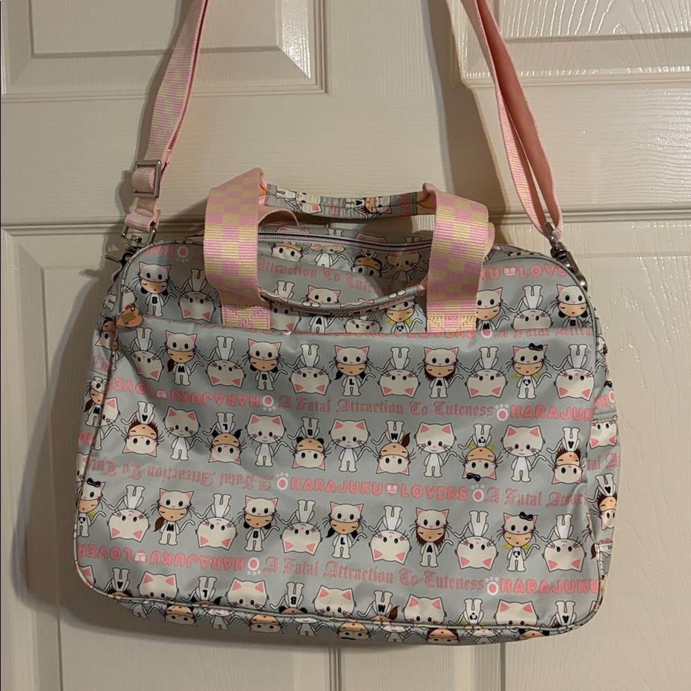 Harajuku Lovers POPPIN Meow Madness school work travel Bag Purse Tote - Picture 5 of 9